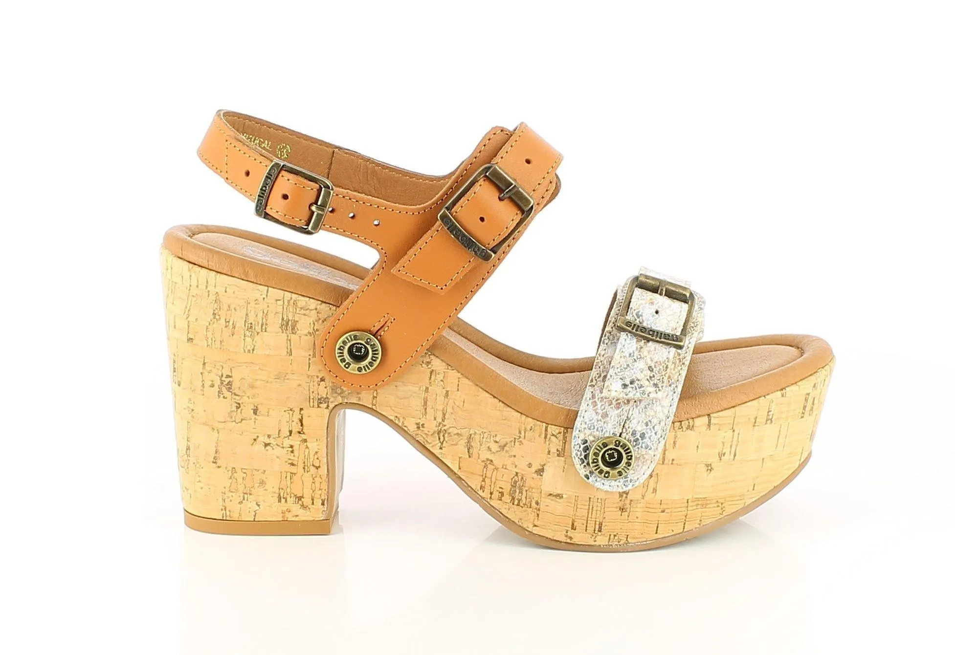 Mia Cork Pack - Camel, Light Pink, White Snake Straps