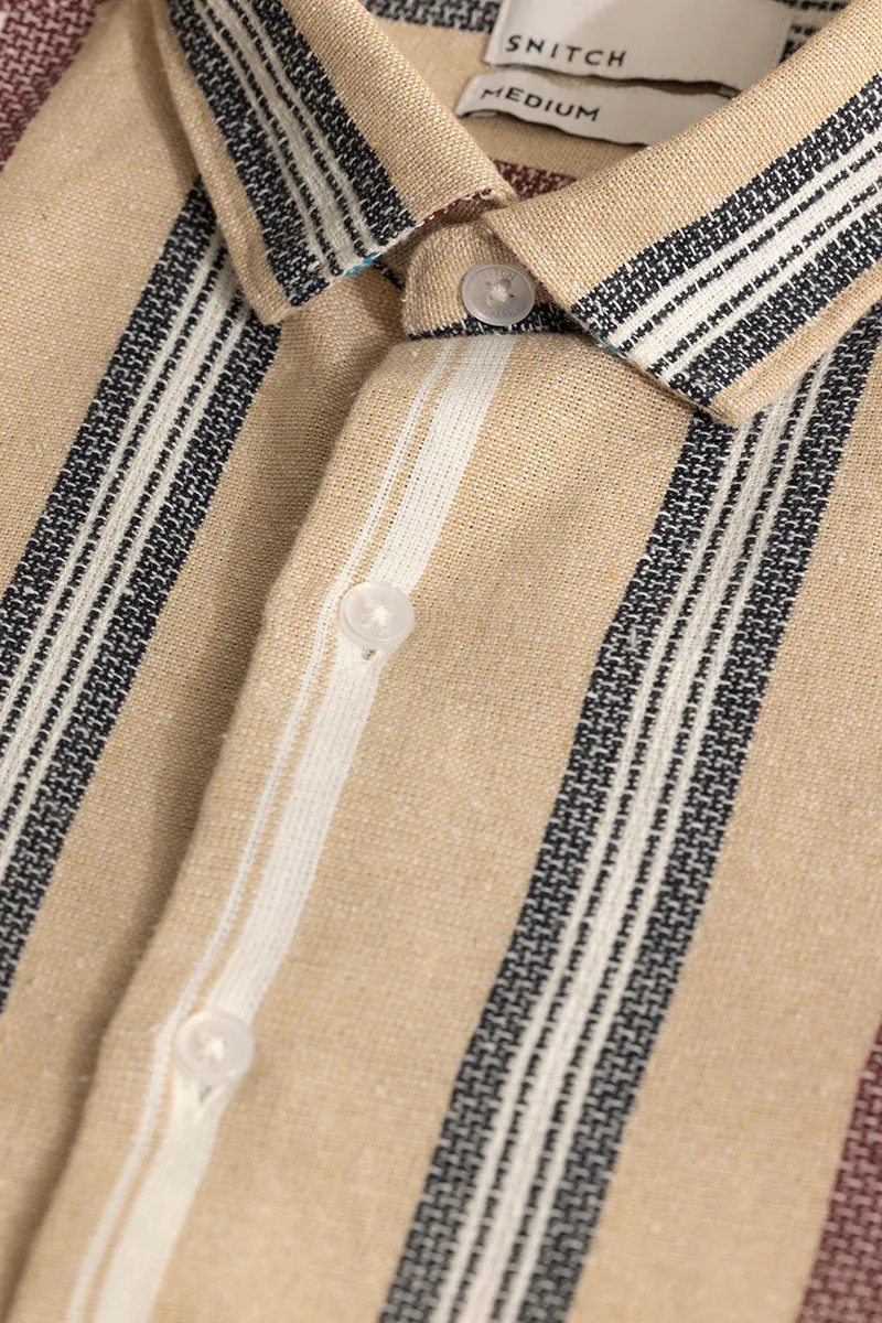 Mod Stripe Beige Shirt