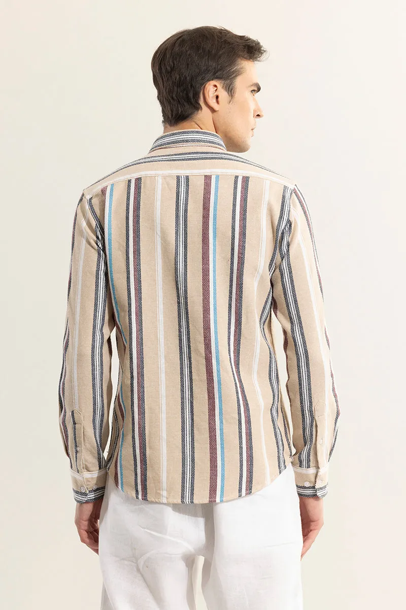 Mod Stripe Beige Shirt