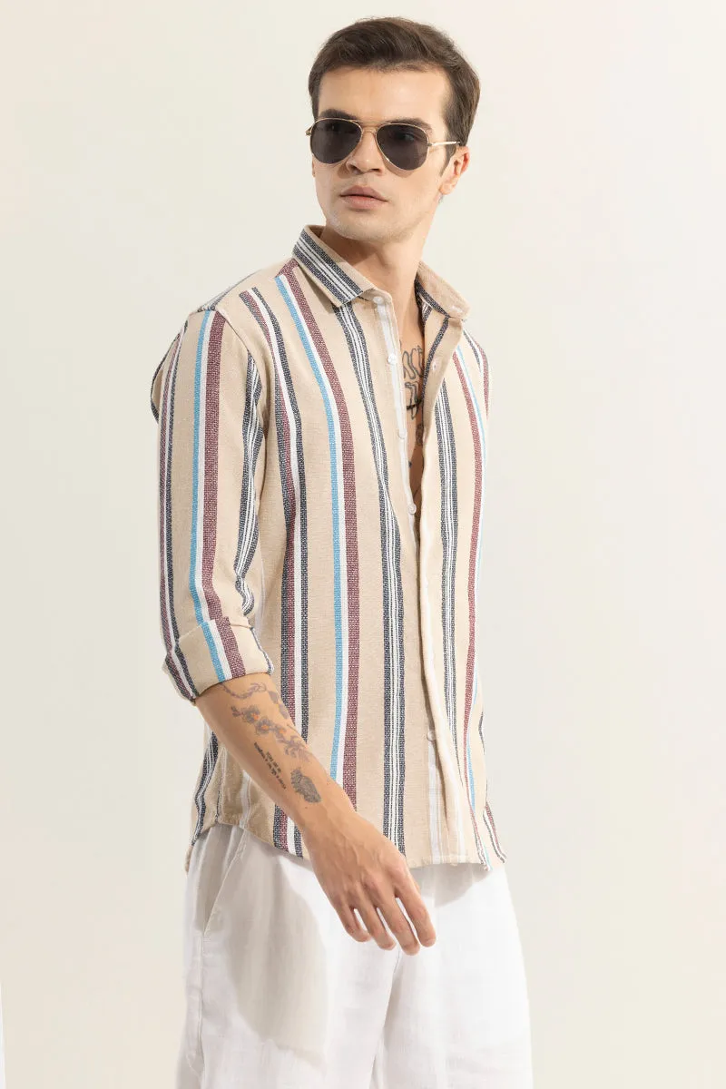 Mod Stripe Beige Shirt