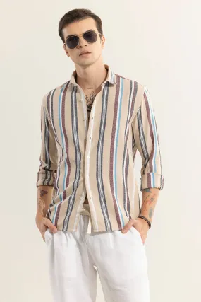 Mod Stripe Beige Shirt