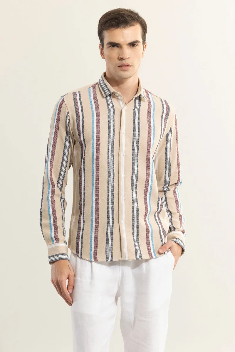 Mod Stripe Beige Shirt