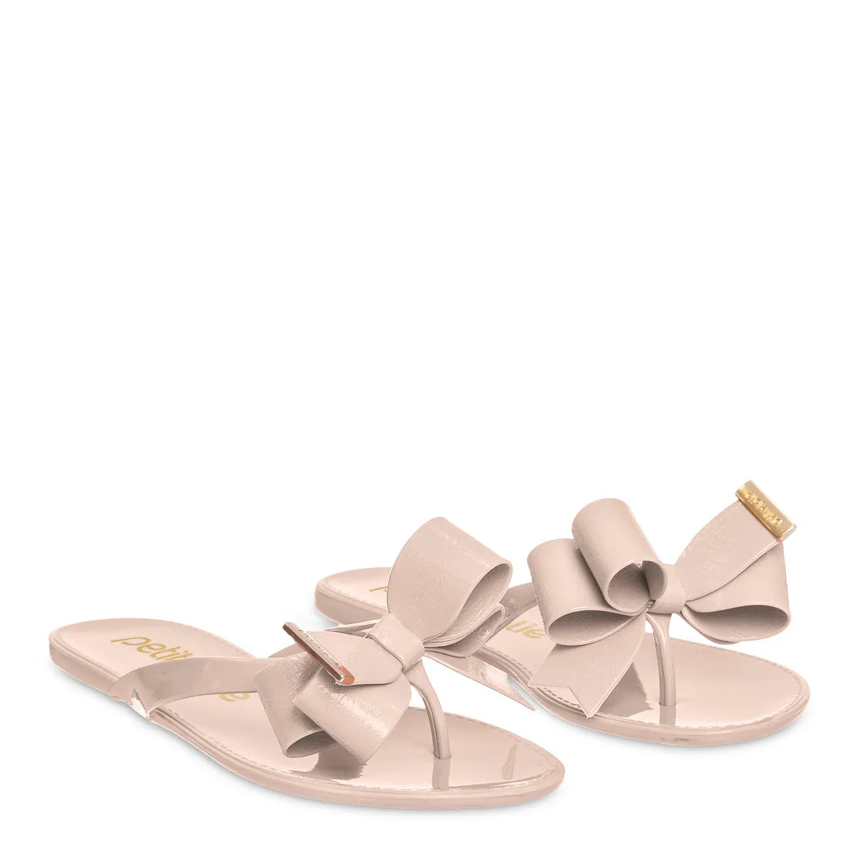 Nude Big Bow Sandals