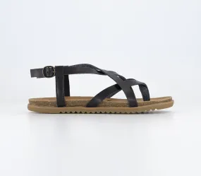 Odd Sizes - Womens Blowfish Malibu Mirenda Sandals Black - UK Sizes Right 6/Left 7