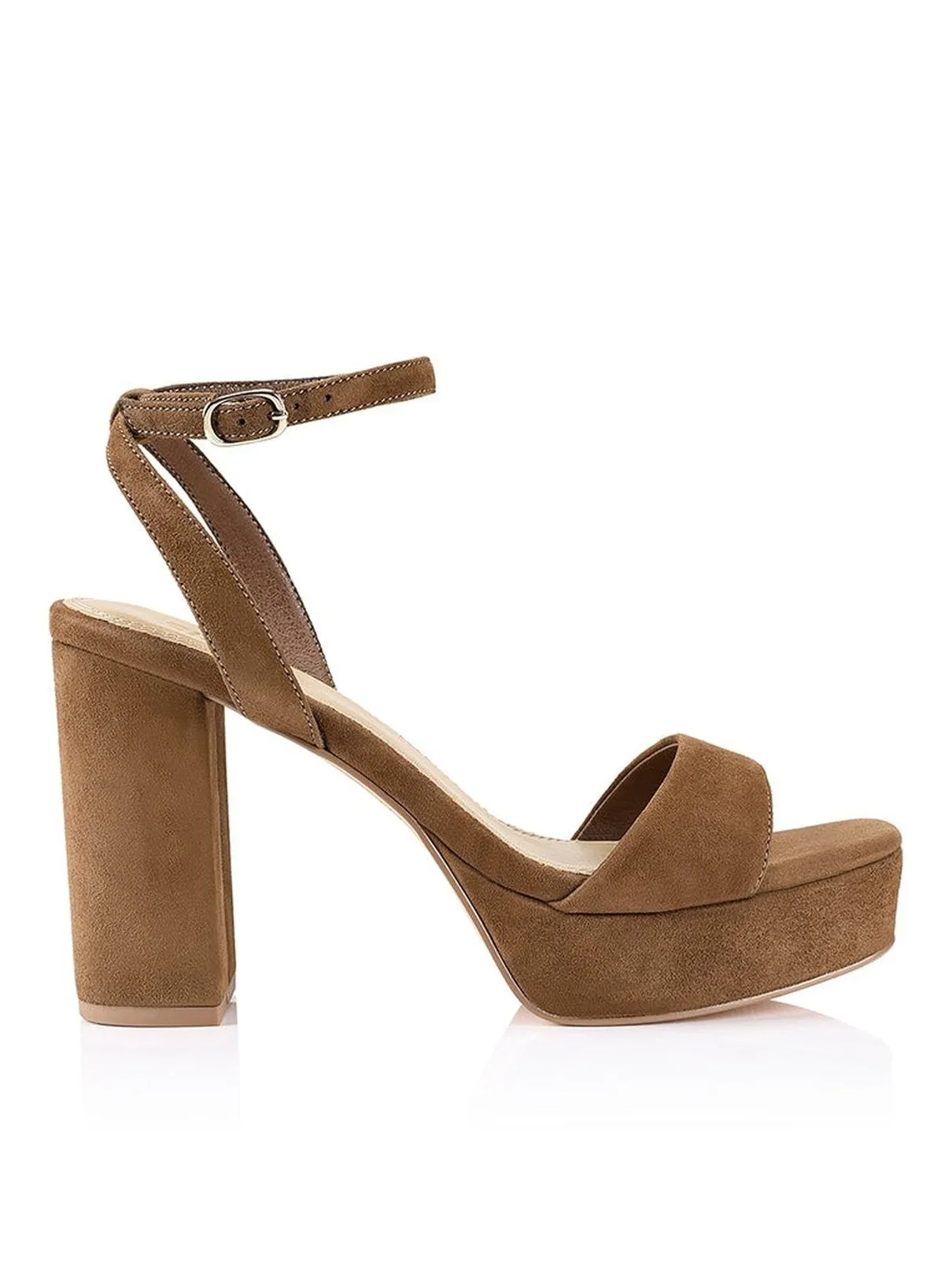 Orion Platform Heels - Coffee Suede