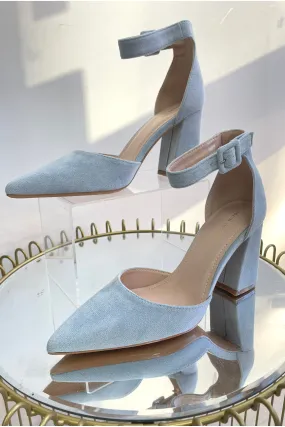 Powder Blue Block Heel