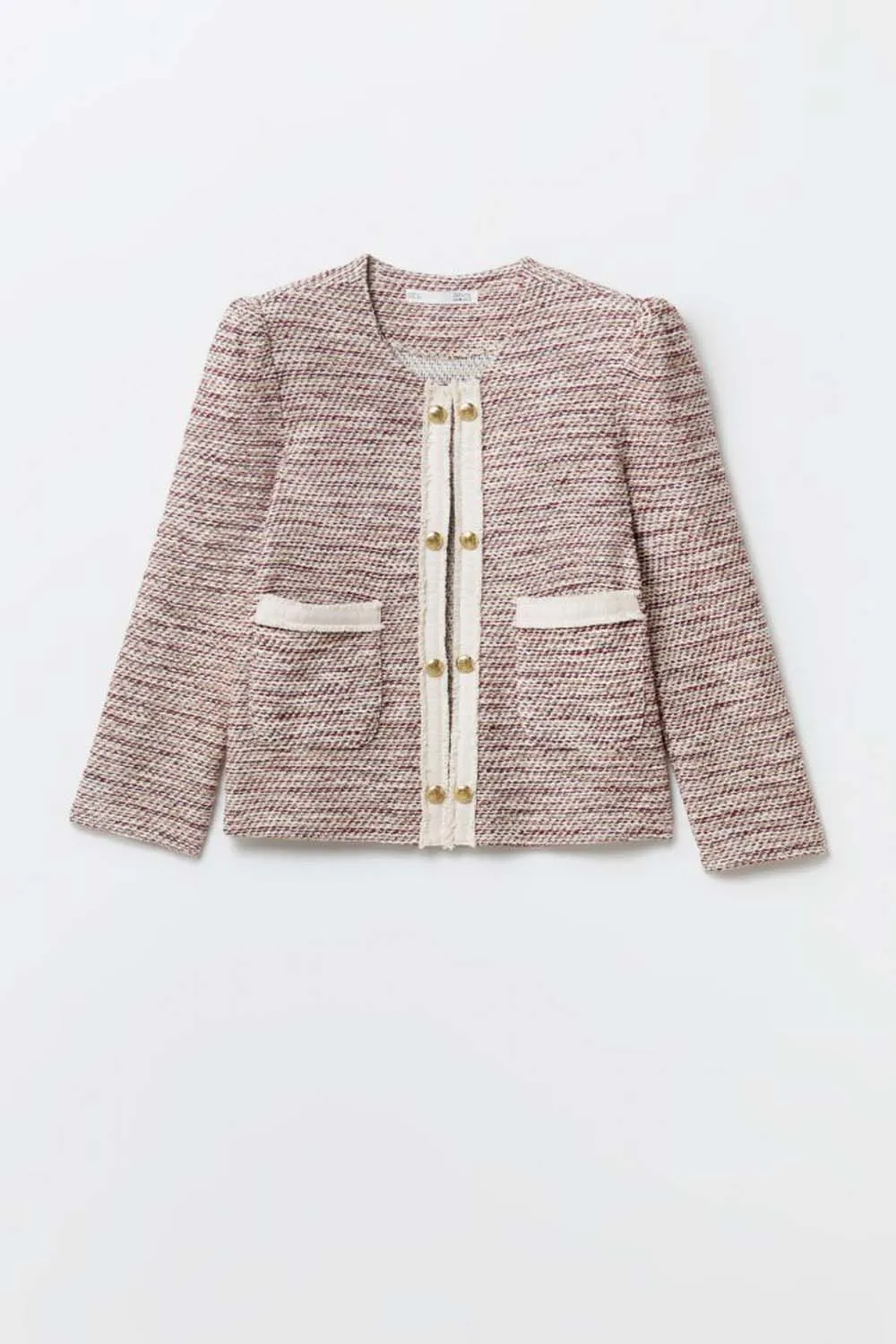 Beige Rustic Knit Cardigan