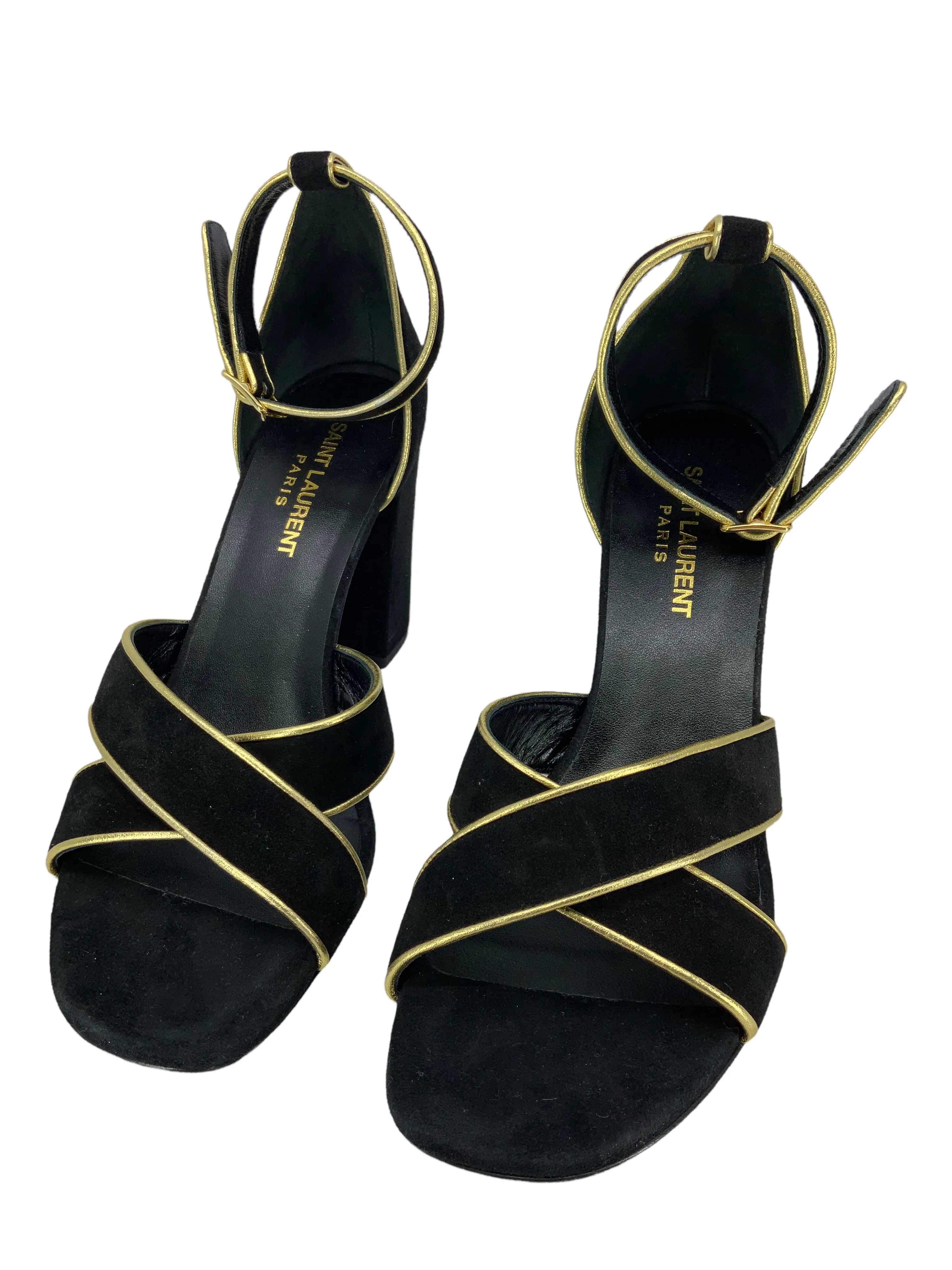 Saint Laurent Babies Suede Ankle Strap Sandals Size 8