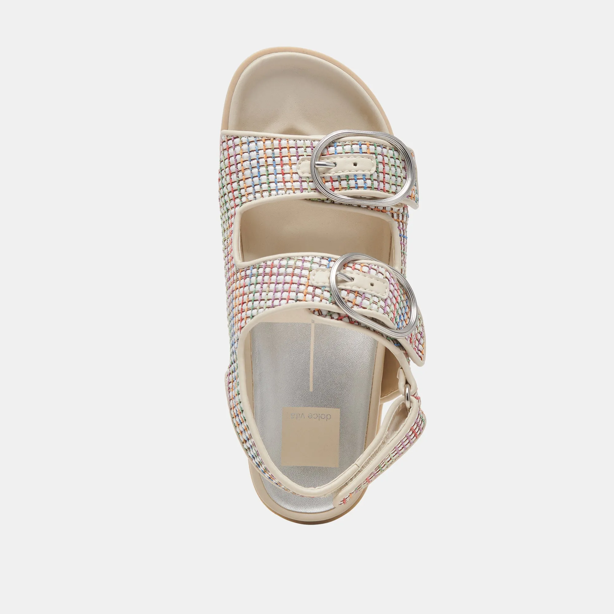 STARLA PRIDE SANDALS WHITE MULTI RAFFIA