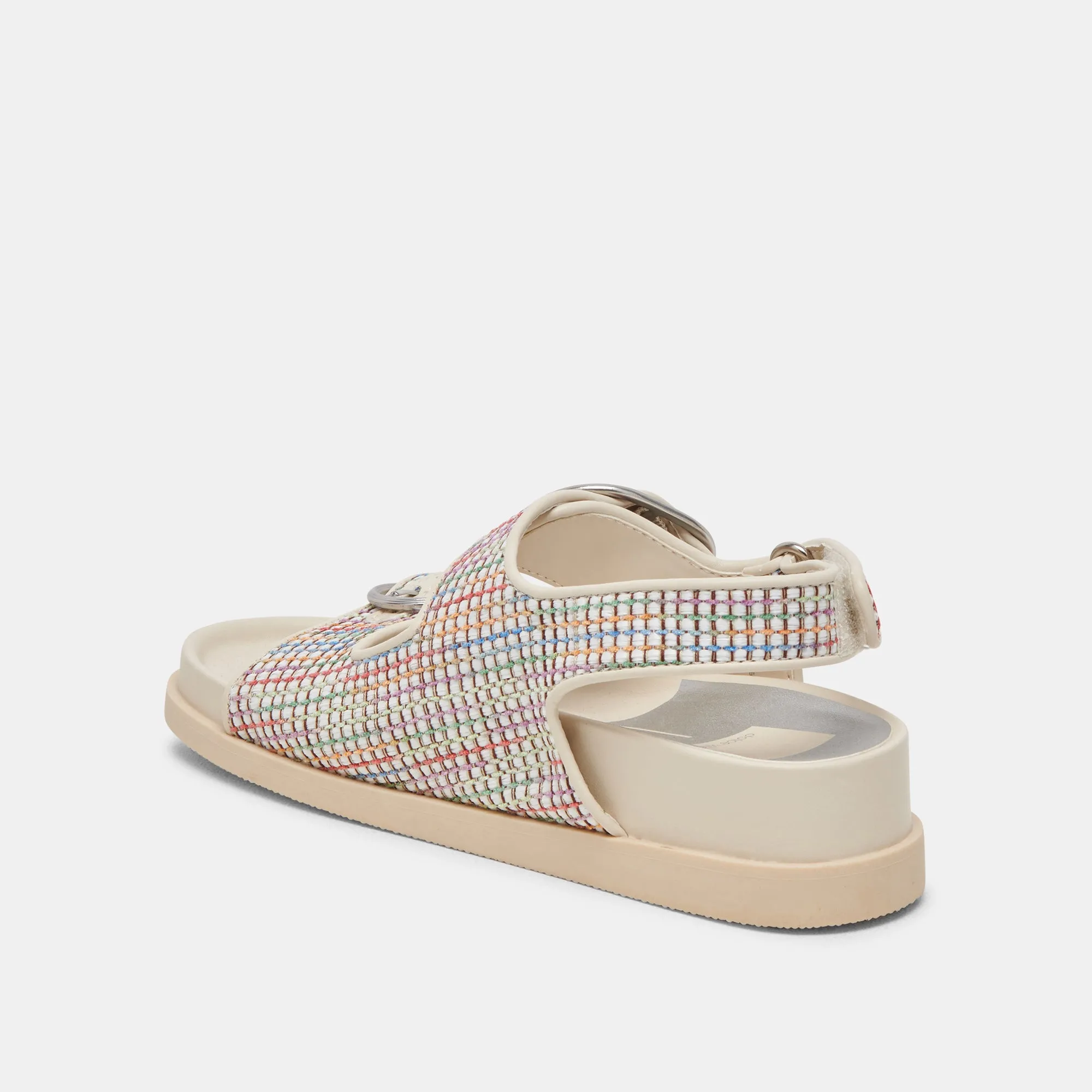 STARLA PRIDE SANDALS WHITE MULTI RAFFIA