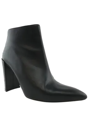 Stuart Weitzman Block-Heel Leather Ankle Bootie Size 9