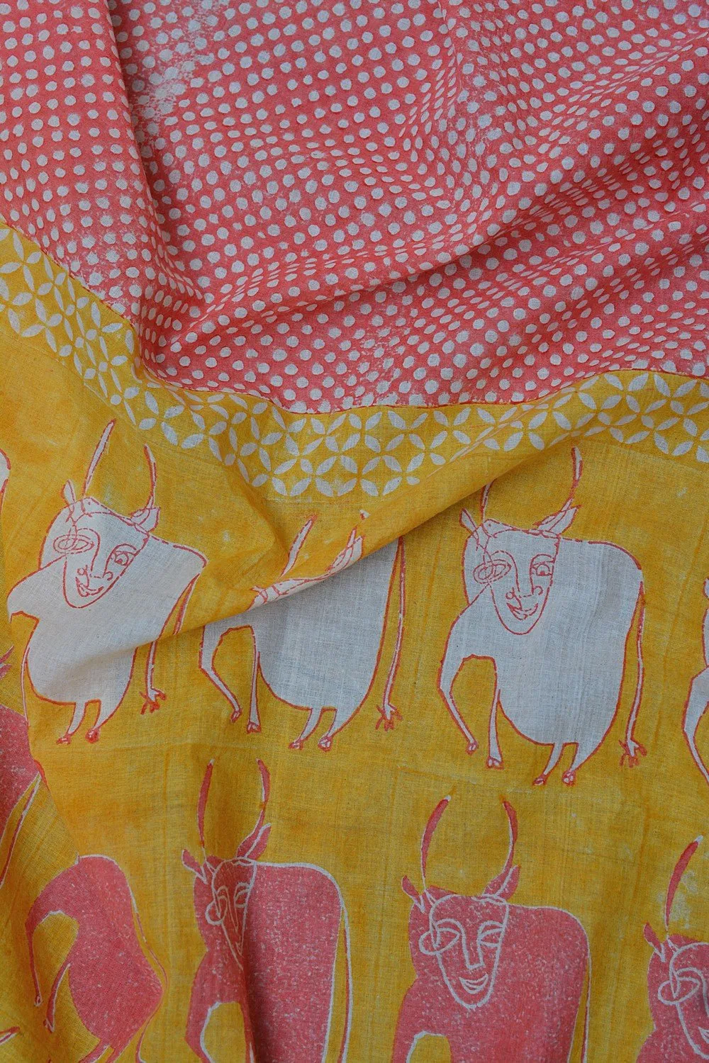 VACHE - Block Printed Stole