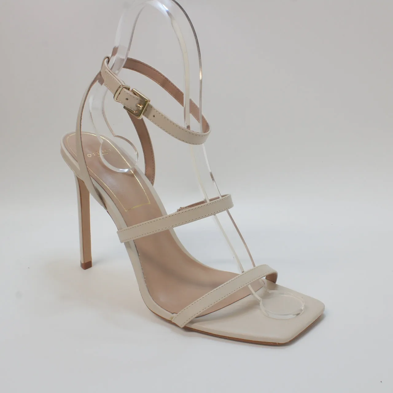 Womens Office Hummingbird Three Strap Sandals Off White Leather